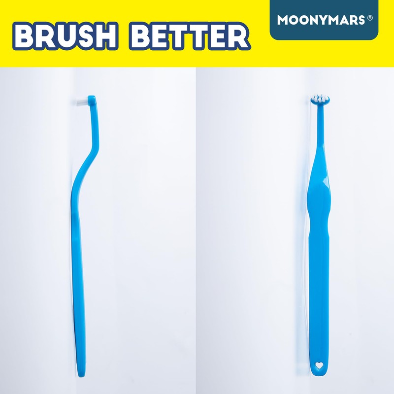 MoonyMars Small Dog Toothbrush, Cat & Puppy Tooth Brushing Kit,