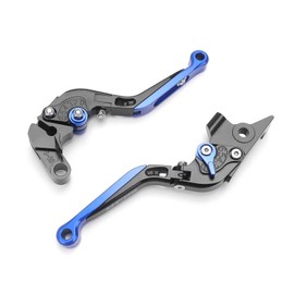 GZDLMoto Motorcycle CNC Brake Clutch Levers Short Adjustable Compatible with Yamaha MT-07 FZ07 2014-2023 | MT-09 FZ09 FJ09 2014-2020 (MT-09 14-2020, Black+Blue C)