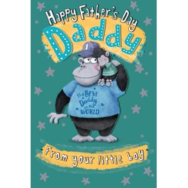 Wishing Well Happy Father's Day Daddy From Your Little Boy, Fun Greeting Card Studios 6 x 9 inches