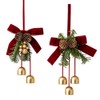 KUSHAN Bows de Navidad de 2 Piezas con 2 Campanas,Campanas
