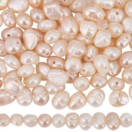 SUNNYCLUE 1 Box 3 Strands Small Freshwater Pearls Beads Natural Pearl Bead Irregular Genuine Cultured Freshwater Creamy White Loose Pearl Beads for Jewellery Making Beading Bracelets Supplies DIY