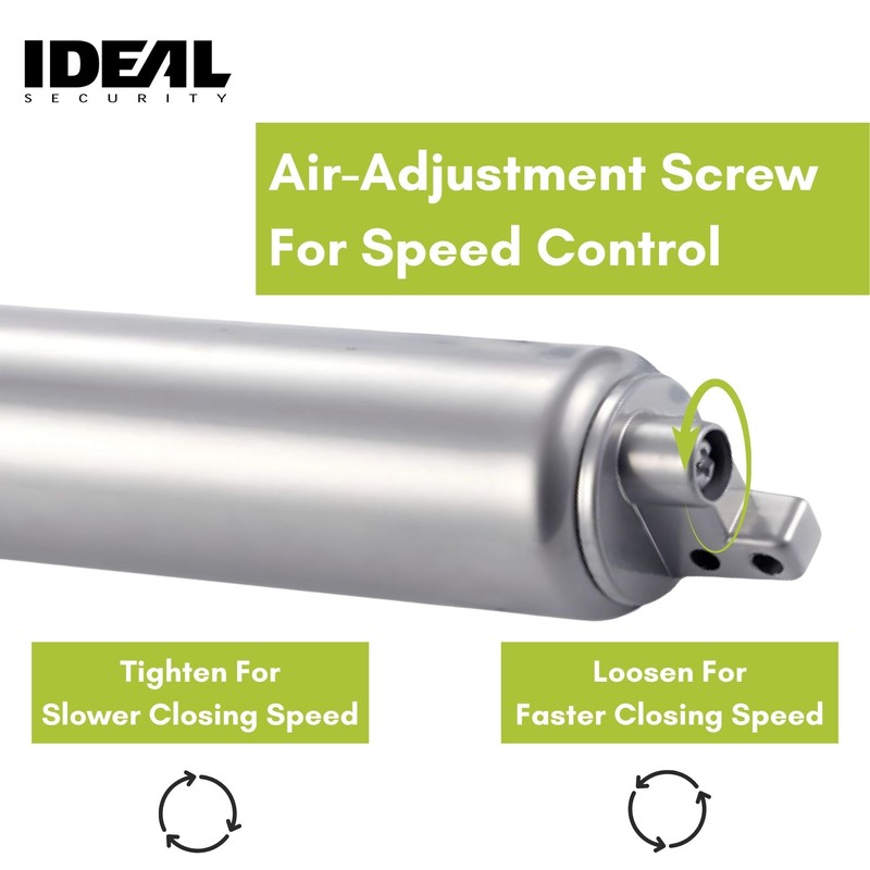 Ideal Security Pneumatic Closer for Heavy Storm Door, Aluminum (1.5