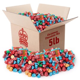 Christmas Chocolate Mix, Christmas Candy Individually Wrapped Variety Pack, Ideal for Christmas Candy Stocking Stuffers, Perfect Christmas Chocolate Candy for Stocking Stuffers and Celebrations (5 Lb)