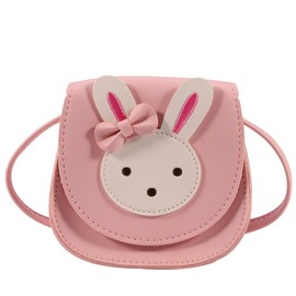 Heyu-Lotus Shoulder Bag Children Girls Small Cute Handbags Children Princess Mini Bags Handbag Girls Small Rabbit with Adjustable Strap for Children Girls, pink