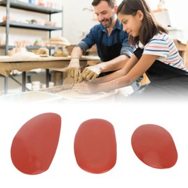 3 Piezas de Costillas de Arcilla de Cerámica, Raspadores de Escultura de Arcilla de Cerámica de Goma Suave, Costillas de Polímero de Goma, Herramientas de Cerámica para Modelado