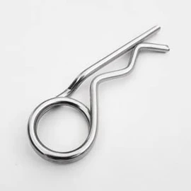 6.3mm Cotter Pins R Clips (Pack of 5) Large Double Winded Spring Clip Pin for Holding the Bolts, Clevis in Place - Zinc Plated Heavy Duty Certified Standart DIN 11024