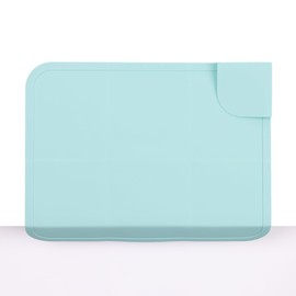 Bella Tunno Wonder Mat – Toddler and Baby Placemats, BPA Free Silicone Placemat with Non-Slip and Corner Pocket Design for Folding and Storing, Baby Must Haves (Caribbean)