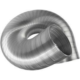 Vent Systems Ø125 mm - 1.5 m / Ø5" - 5ft Round Flexible Aluminium Hose Pipe – Heavy Duty Air Duct Tube for Heating, Cooling, HVAC System, Air Conditioning, Dryer Vents, Exhaust and Ventilation