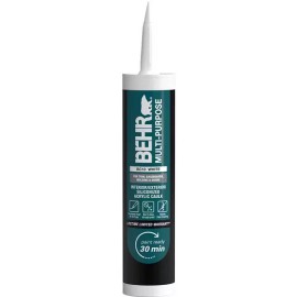 BEHR 10.1 oz White Acrylic Latex Caulk Multi-Purpose Sealant Paintable