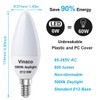 Vinaco E12 LED Bulb, 6 Pack E12 Candelabra Bulb 60