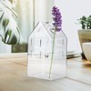 Clear Glass Bottle Flower Vase, House- Shaped Vases for Flowers—