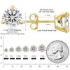 KRKCLIFE Moissanite Earrings, 2.0CT 14K Gold Sparkly Lab Created Diamond
