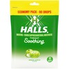 Halls Throat Soothing Green Apple Cough Drops, Economy Pack, 80
