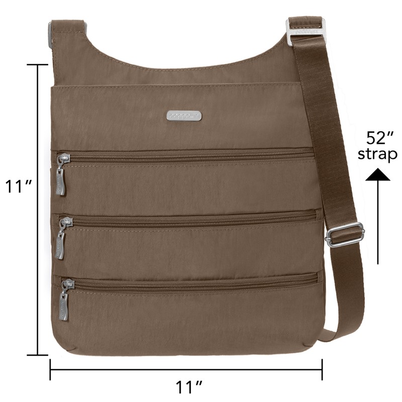 Baggallini Big Zipper Crossbody Travel Bag, Portobello, One Size