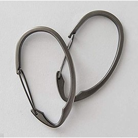 Splash Home Premium Rings Rustproof Metal for Bathroom Shower Rods, Curtains, Set of 12 Hooks, Pewter