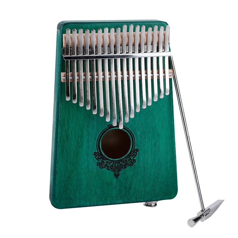 17-Key Kalimba Portable Thumb Piano Mahogany Wooden Body with Build