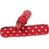 Knirps Slim Duomatic Polka Dots Pocket Umbrella Red White in