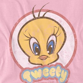 Popfunk Looney Tunes Retro Tweety Unisex Adult T-Shirt (Large) Pink