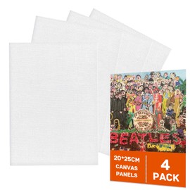 Canvas Panels for Oil Paintin 4pack Painting Canvases Large 100% Cotton Primed White Painting Canvas Blank Canvas Board Canvas Panel for All Oil or Acrylic Painting 20X25CM