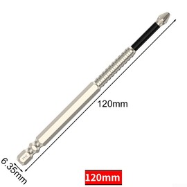 Alloy Steel PH2 Cross Screwdriver Bit, Anti Slip, for IDEAL for Electric Screwdrivers (120mm)