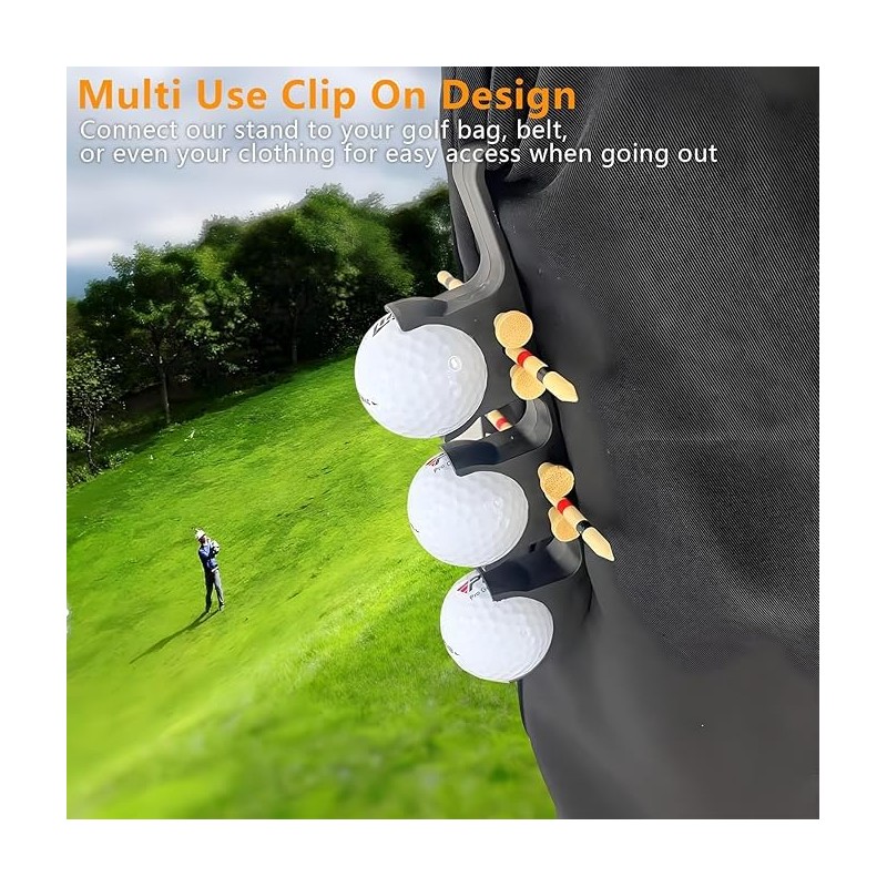 Crovakeu 2 - in - 1 Golf Ball Tee Holder