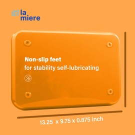 LA MIERE 1Pcs Autoclavable Dental Procedure Tray Lockable Set up Flat Trays Size B (Ritter),Plastic Instrument B-Lok Flat Trays, 13.25 x 9.75X 0.875 Inches (1, Carrot Curl)