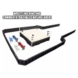 Figures Toy Company Ultimate Wrestling Ring Barricade Playset for WWE & AEW Wrestling Action Figures