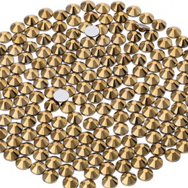 BELLEBOOST 5000PCS SS10/2.8mm Crystal Rhinestones (Crystal Aurum), Bedazzling Flatback Glass Rhinestones for Crafting DIY Nail Art Makeup Decoration, Gems Diomand Charms for Tumbler Shoes Clothing Mug