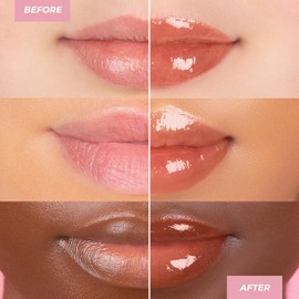 MCoBeauty Laca Hidratante Lip Plump 4 En 1 - Color De Labios Multibeneficios Con Manteca De Karité, Ácido Hialurónico Y Formato Click-Pen - Luella, Tono Nude Melón - 2,5 Ml