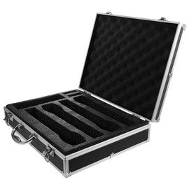 Generic Handheld Microphone Case:Portable Hard Carrying Case Aluminum Alloy Sturdy Build with Foam for Handheld Microphone,14.34X11.20X3.54in, 36.50X28.50X9.00CM, Black, 15A5453NPACL
