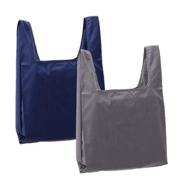 FAVORTALK Large Nylon Shopping Bags Foldable - 2 Pcs Foldaway Shopper Bag Portable Eco Grocery Bag Folding in a Pouch for Daily Storage Portable Washable Fold Up Bags for Household - D24612