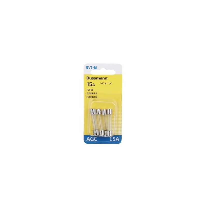 Bussmann - BP/AGC-15-RP BP/AGC-15 15 Amp Fast Acting Glass Tube