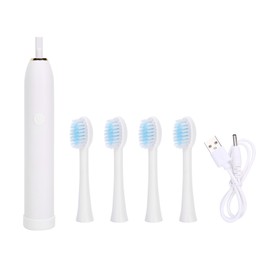 Rechargeable Electric Toothbrush Travel Portable Sonic Cleaning Toothbrush Oral Care ToolWhite