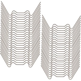 XULIN 25 Pcs Greenhouse Glass Clips - W Wire Clips Stainless Steel Greenhouse Wire Clips, Glass Pane Fixings Clips Greenhouse Glass Panes for Holding Glass (25PCS), Silver