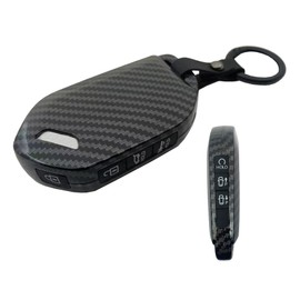 Muxkenper Key Fob Cover Case for Kia GT Line Telluride EV9 Picanto Sorento MQ4 Sportage Carens Morning Carnival KX3 Seltos KX5 K5 Keyless Entry Remote Case Holder ABS Carbon Fiber Pattern (7 Button)