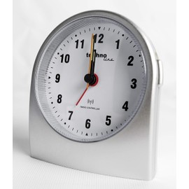 Technoline WT 753 – Radio Alarm Clock Radio Controlled Alarm Clock Silver Bell Alarm, Snooze, 95 x 52 mm x 110 mm