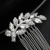BERYUAN Crystal Rhinestone Hair Comb Leaf Rhinestone Wedding Hair Comb