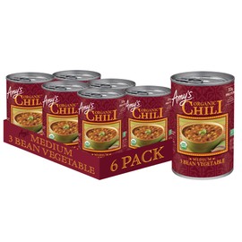 Amy's Kitchen Organic 3 Bean Vegetable Chili 6 Pack