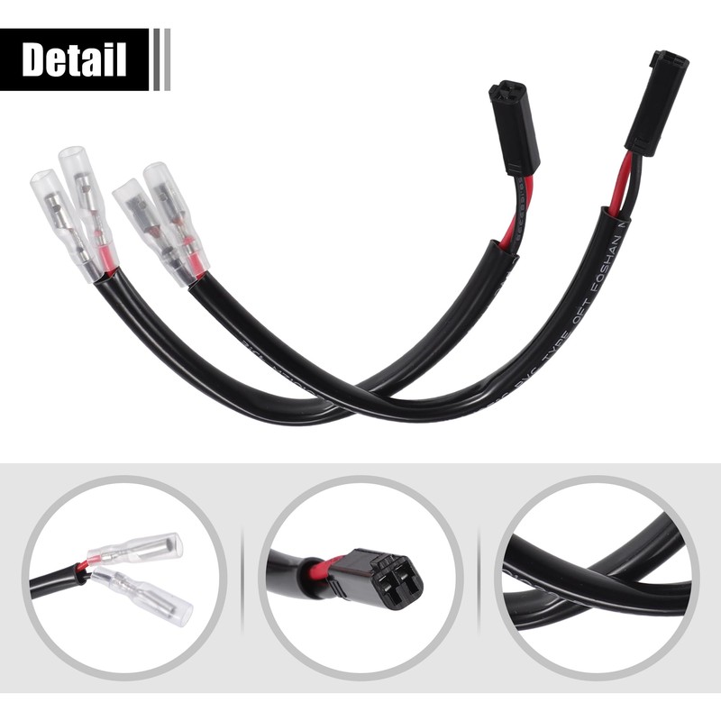 QUARKZMAN Motorcycle Turn Signal Cable Adapter Connector for Suzuki, Pack