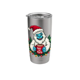 Yeti to Party Festive Lights Fun Christmas Yeti Stainless Steel Insulated Tumbler