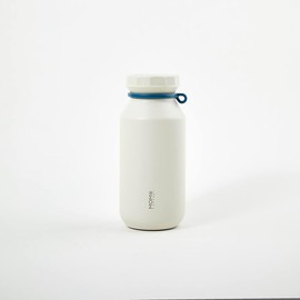 MOMO CONCEPT 01016-29301R Water Bottle, Vacuum Insulated, Lightweight, Rock Tumbler, 15.3 fl oz (440 ml), Cream White