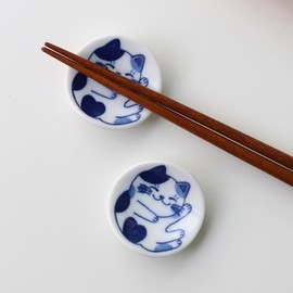 Daon Ato Blue Neko Ceramic Chopstick Rest Striped Cat Japanese Chopstick Rest / 다온아토 블루네코 도자기 젓가락받침 줄고양이 일본 수저받침
