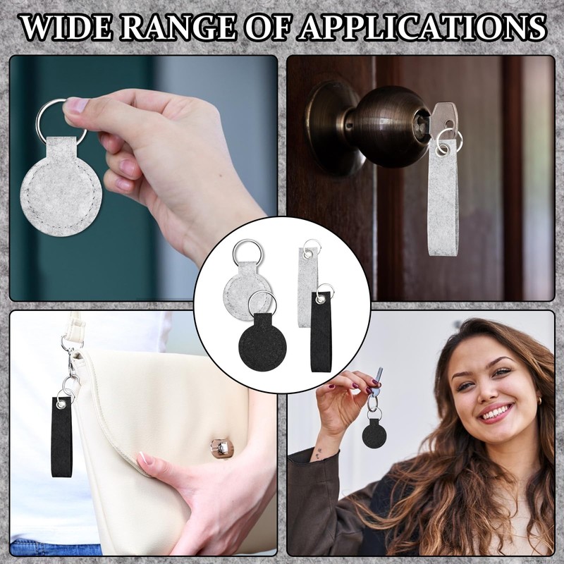 Felt Key Fob 20 Key Rings Writeable for Crafts Plotter