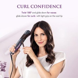 LANDOT Negative Twist Iron – 2-in-1 Hair Straightener & Curler, Instantly Switch from Sleek to Wavy Styles
