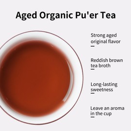LAPALIDE 7.05 Oz Puerh Tea Loose Leaf, USDA Organic Pu erh Tea, Yunnan Puerh Tea loose leaf Mellow and Rich, Pu'er Ancient Tree Tea Leaves Using Dry Storage