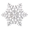 EleQueen Women's Clear Austrian Crystal Winter Snowflake Brooch Pin Silver-tone