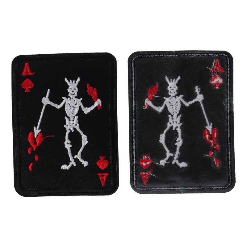 YYlingx 2 PCS Red Ace of Black Pirate Edward Military