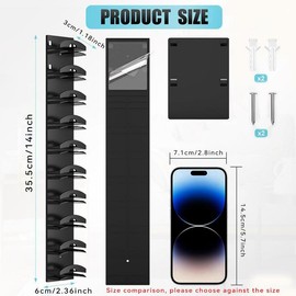 Multi Layer Hat Organizer for Baseball Caps, 1 Count Punch Free Hat Rack, Hat Storage Display Rack for Door Closet Living Room Bedroom,  Home Accessories:_Black - Style C_1 Count