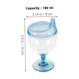 Zerodeko 2Pcs Shatterproof Sippy Cup High Goblet Training Cup with Ergonomic Grip for Juice Milk Impact Resistant