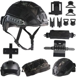 Tactical Airsoft Helmet, Booiu Adjustable Fast Helmet Accessories PJ Type Tactical Paintball Helmet for Cosplay, CS, Outdoor Activities